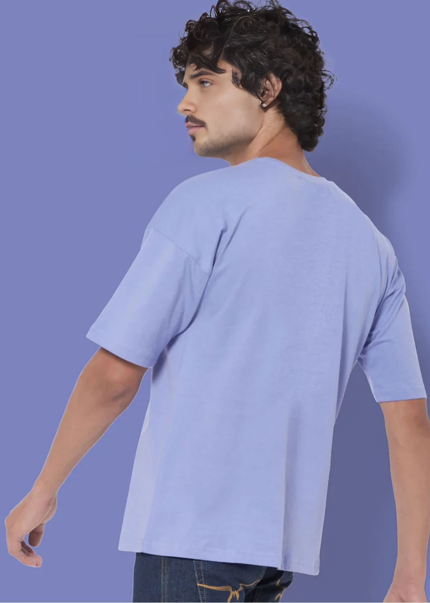 Dropshoulder Crewneck - Periwinkle