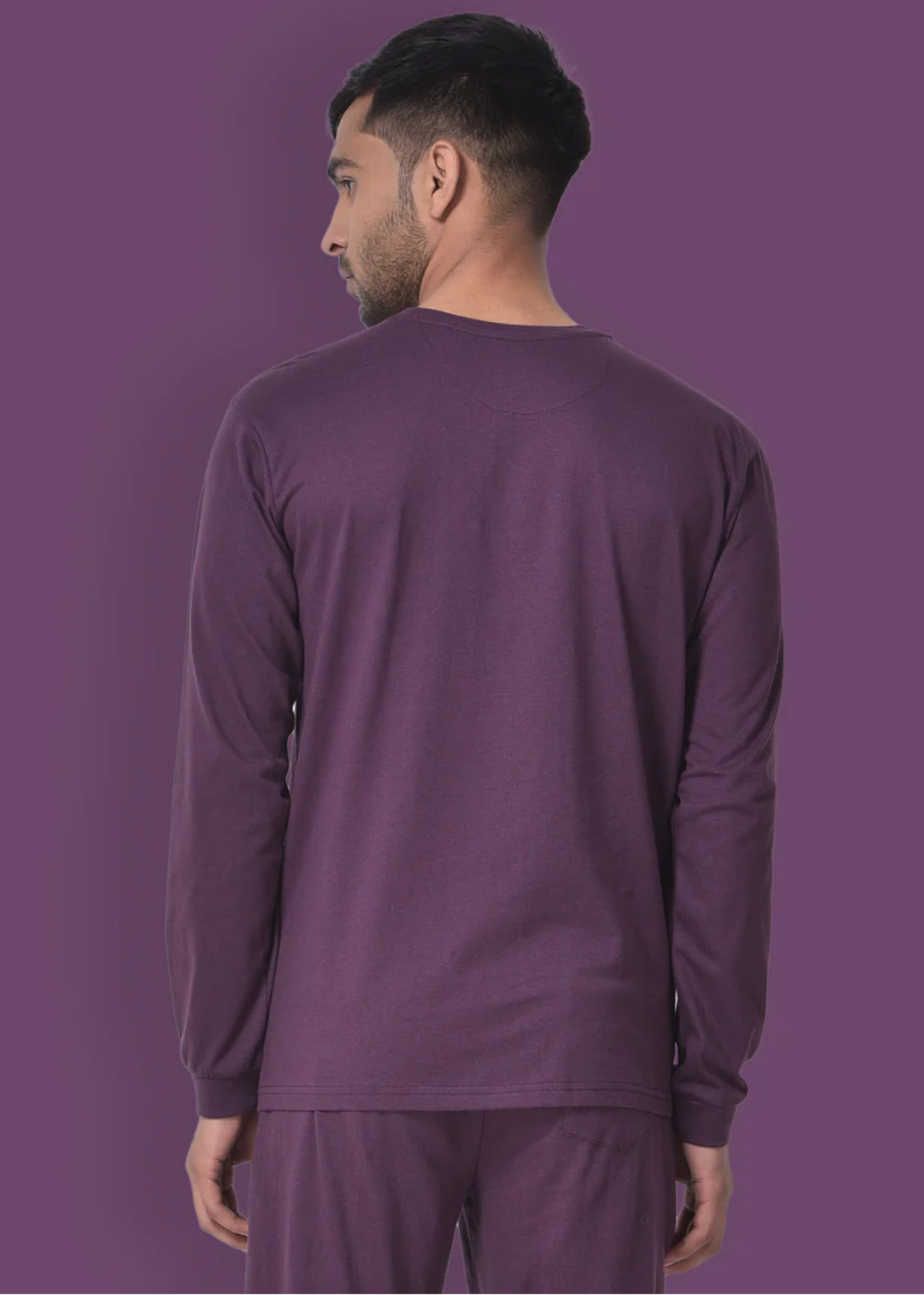 Crew Neck: Full Sleeves - Wine