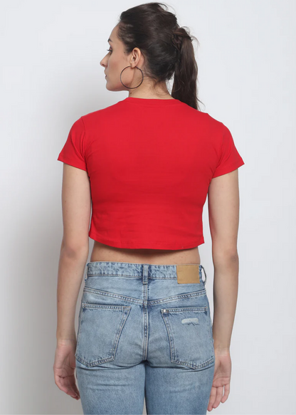 Crop Tops - Solid Red