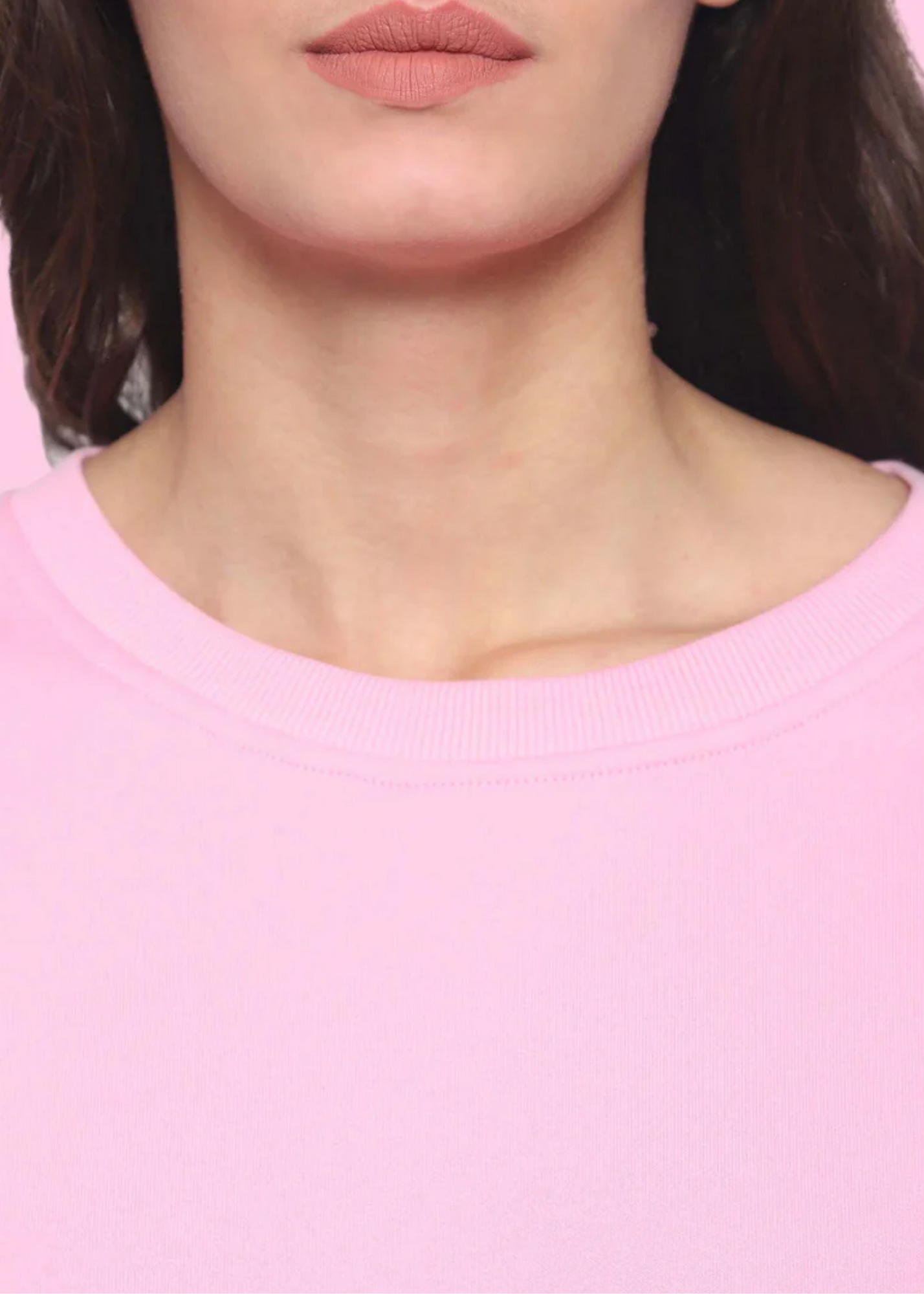 Drop Shoulder Sweatshirts - Barbie Pink