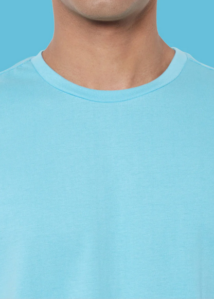 Dropshoulder Crewneck - Aqua Blue