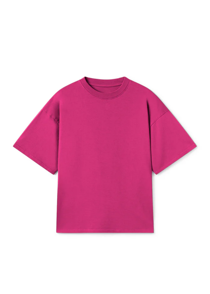 Drop Shoulders Tee - Cerise