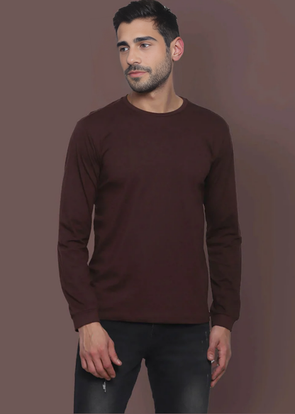 Crew Neck: Full Sleeves - Chocolate