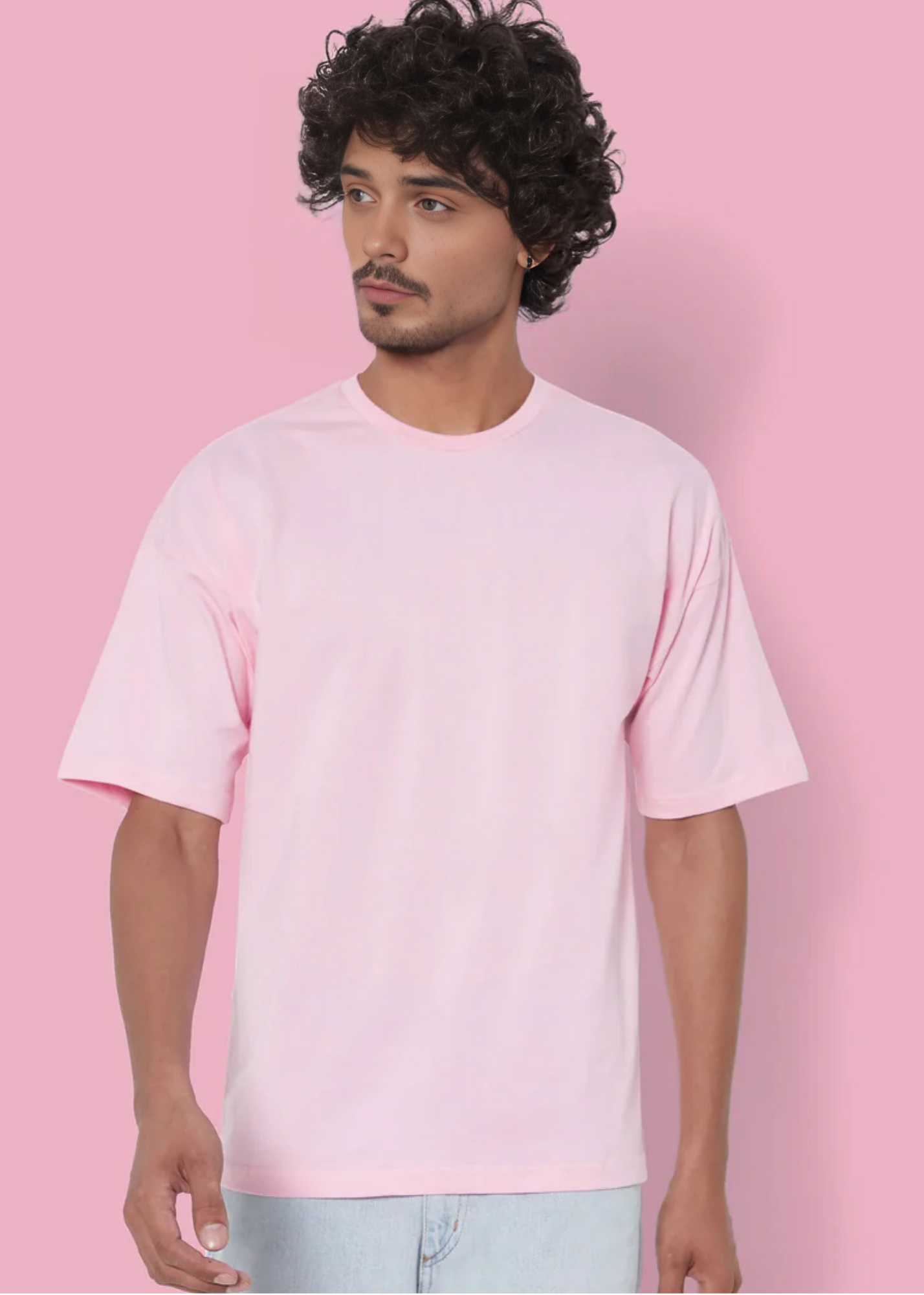 Dropshoulder Crewneck - Baby Pink