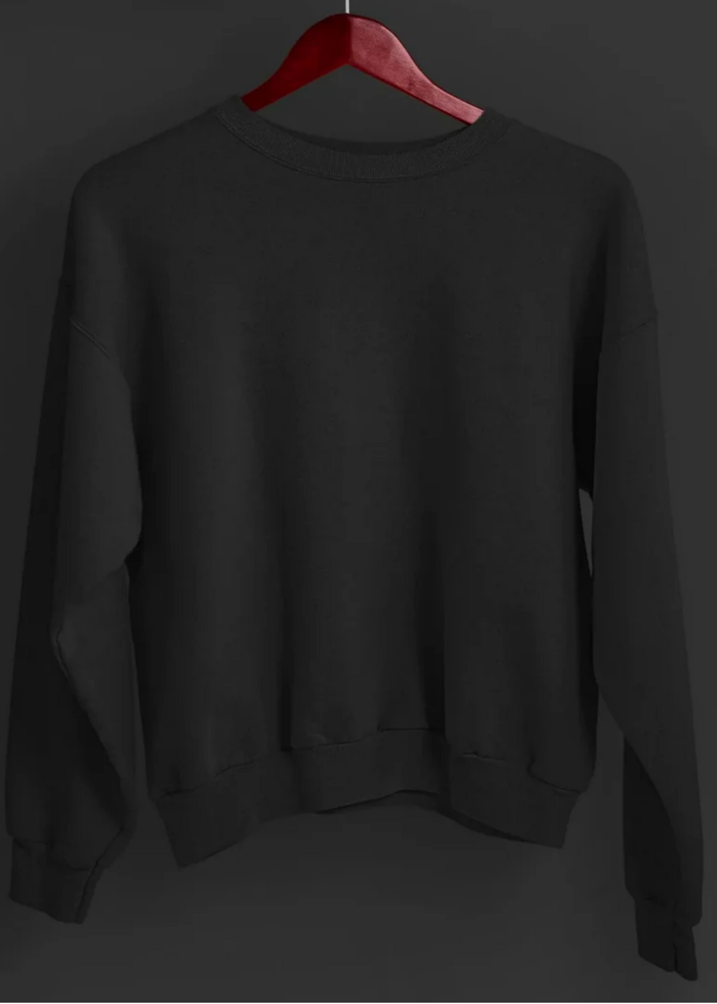 Drop Shoulder Sweatshirts -Jet Black