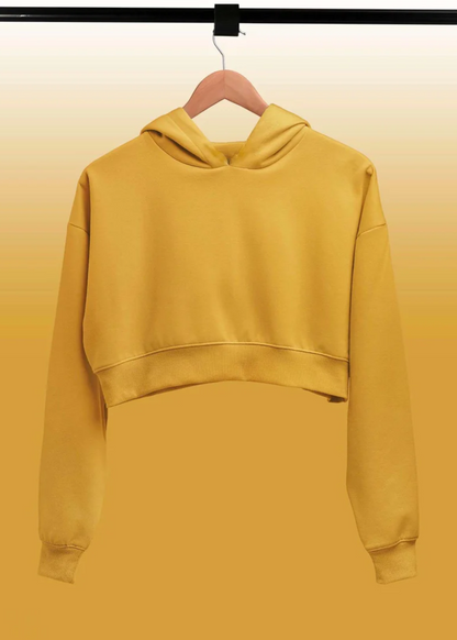 Croptop Hoodie - Mustard