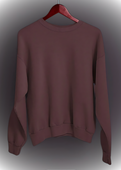 Drop Shoulder Sweatshirts - Chocolate