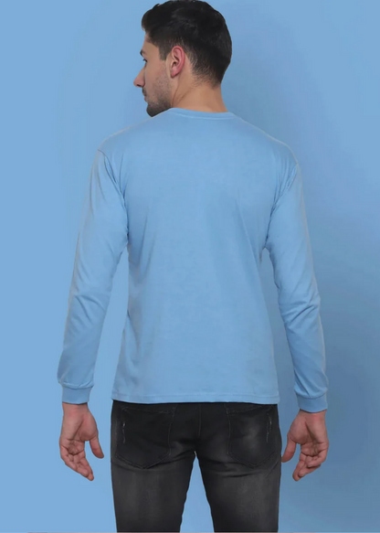 Crew Neck: Full Sleeves - Cyan Blue