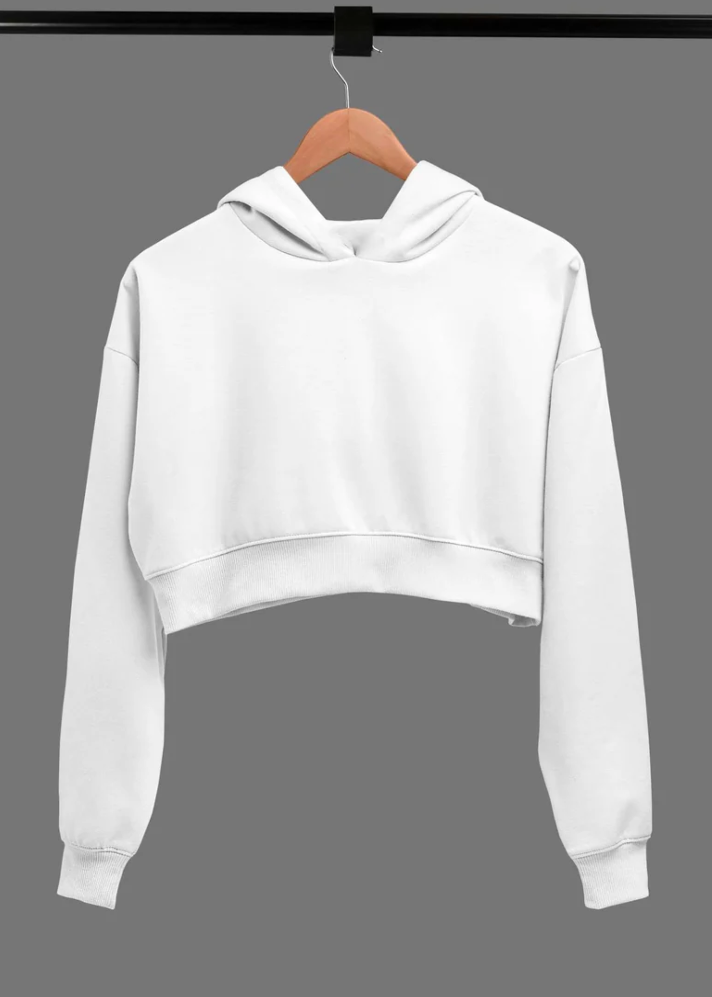 Croptop Hoodie - White