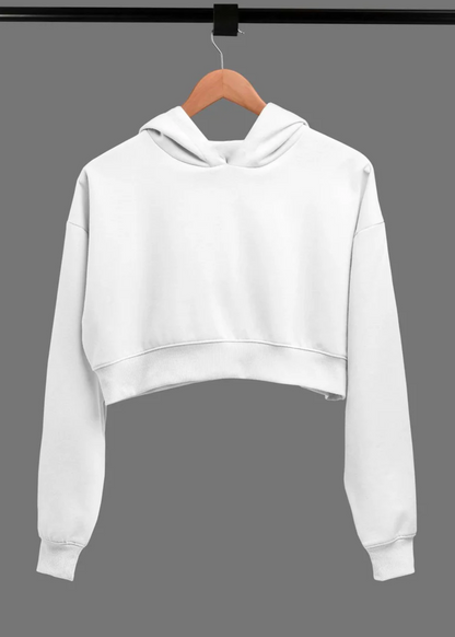 Croptop Hoodie - White