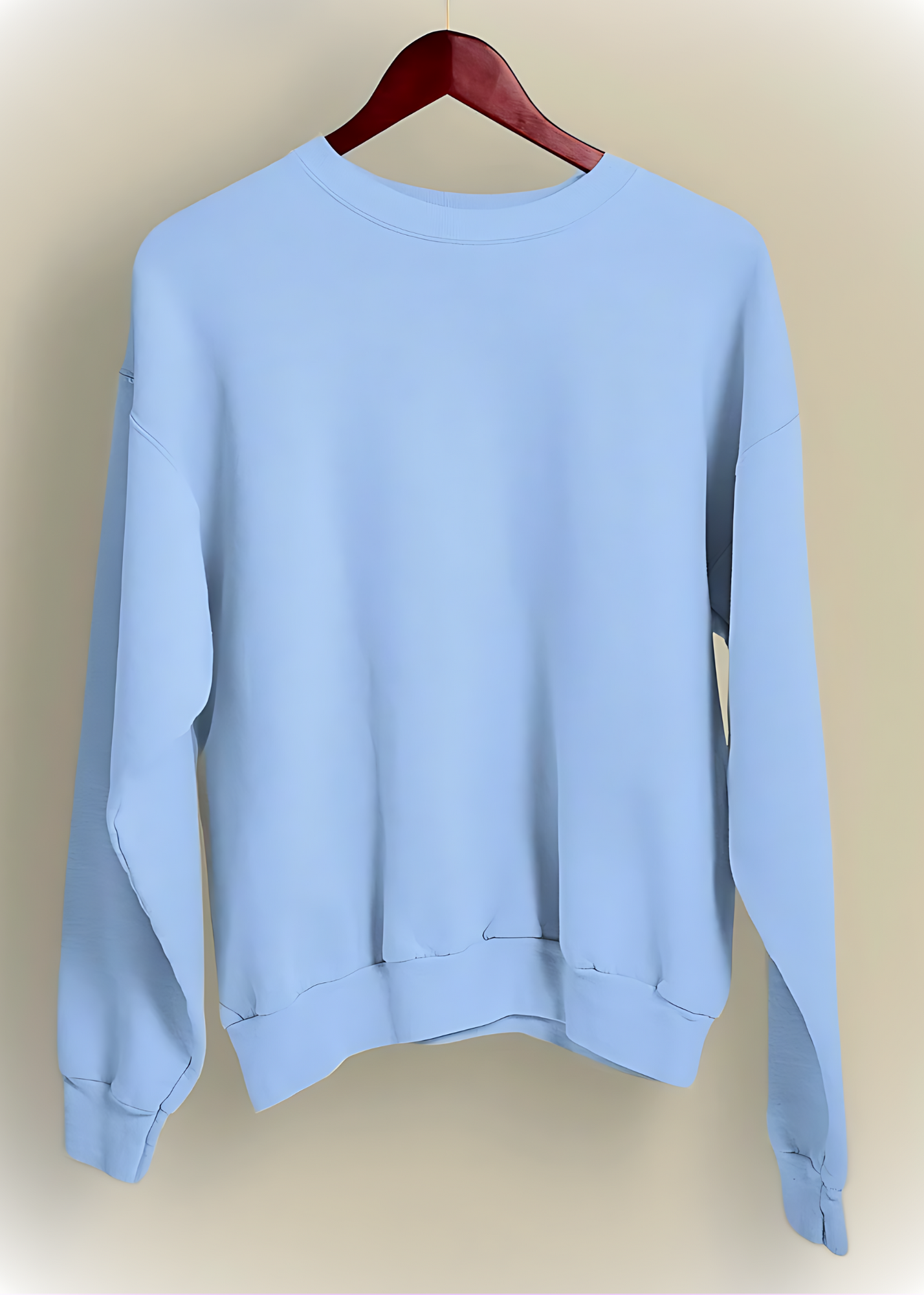 Drop Shoulder Sweatshirts - Cyan Blue