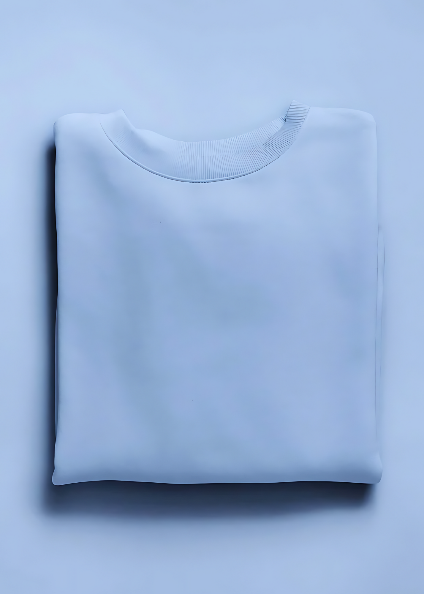 Drop Shoulder Sweatshirts - Cyan Blue