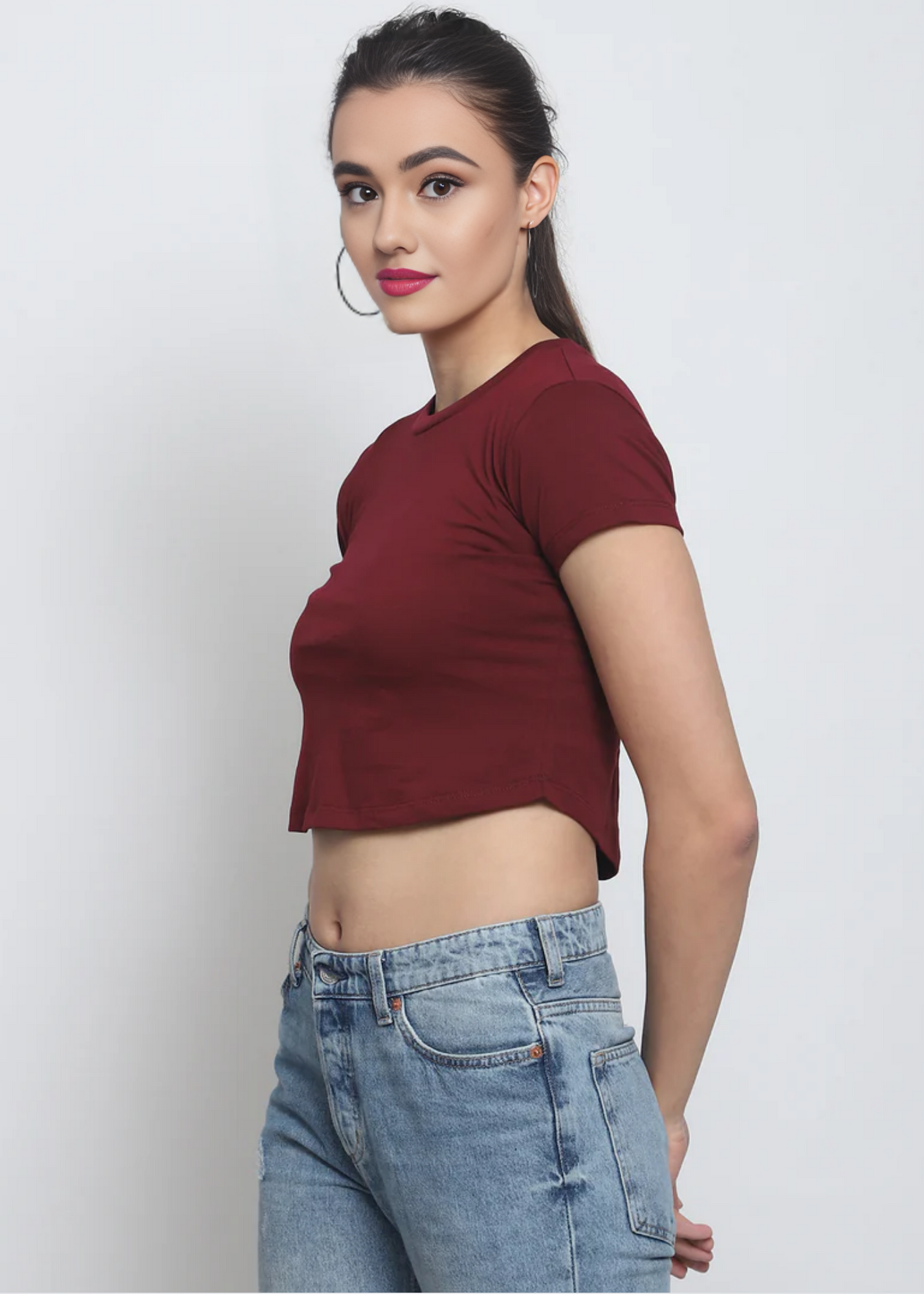 Crop Tops - Maroon