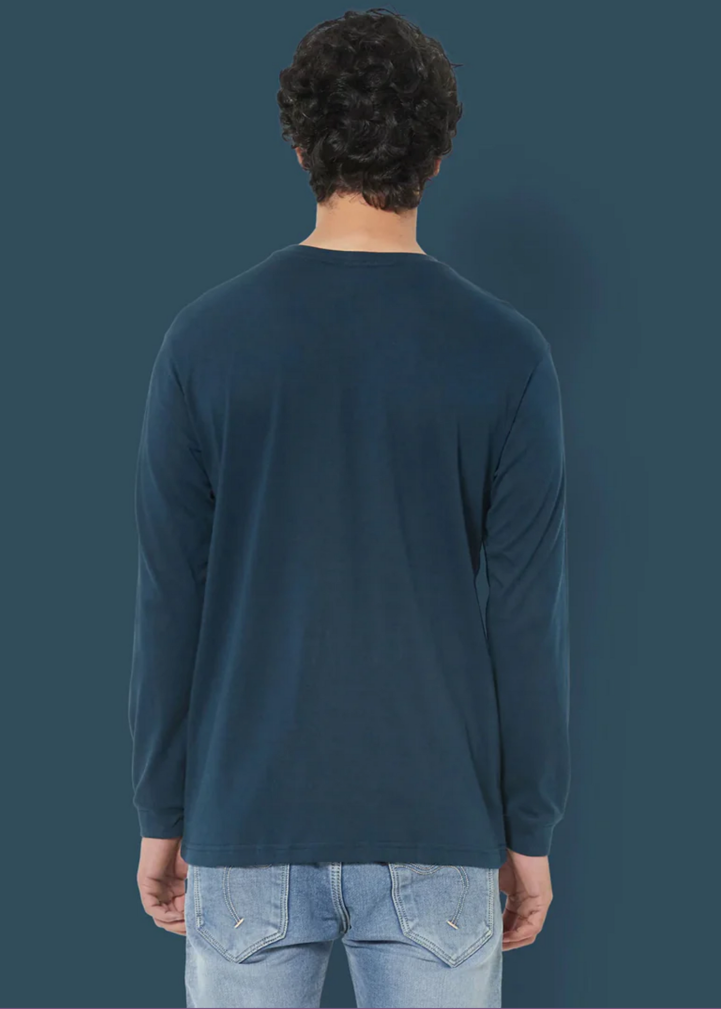 Crew Neck: Full Sleeves - Teal Blue