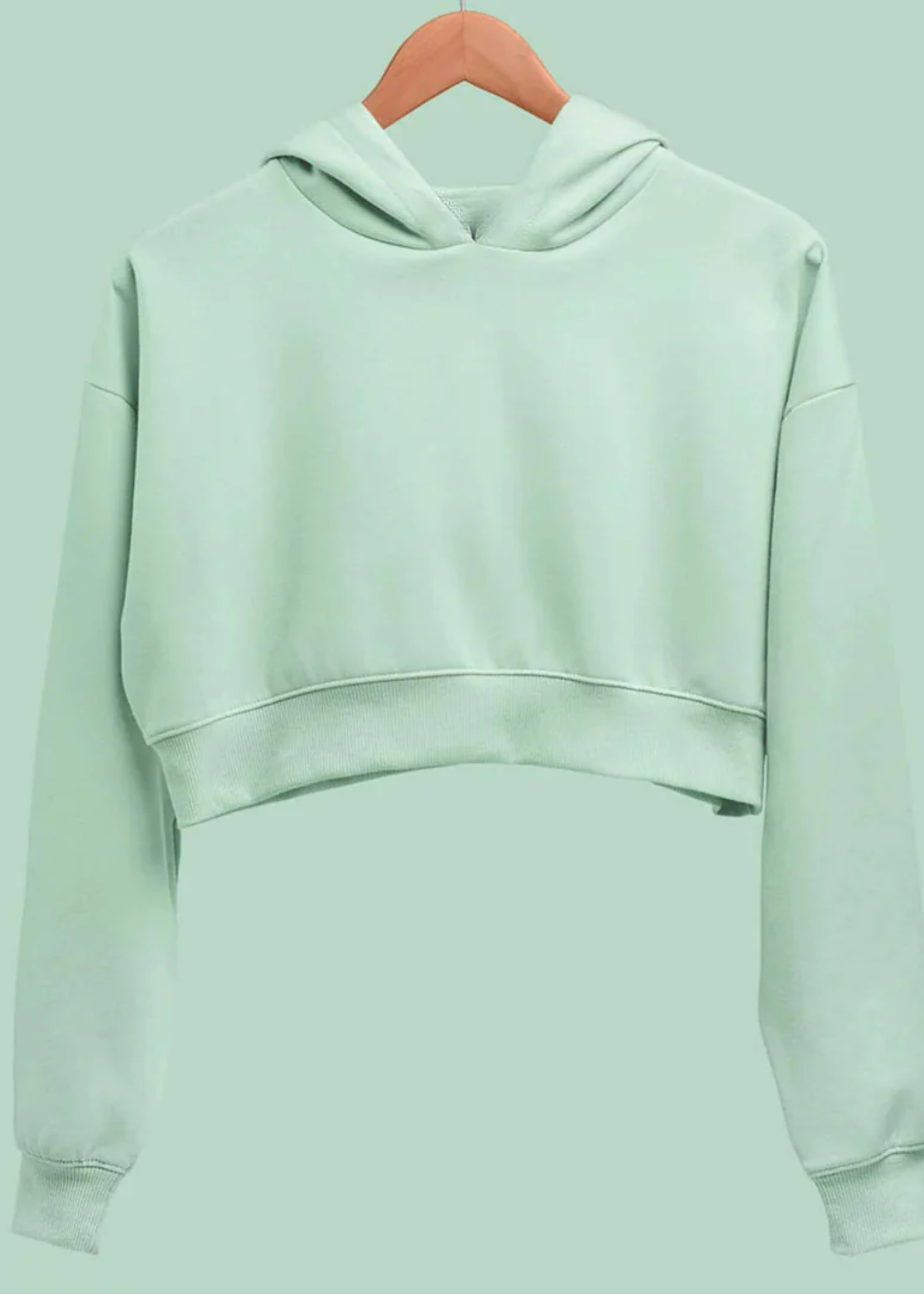 Croptop Hoodie - Tiffany Green