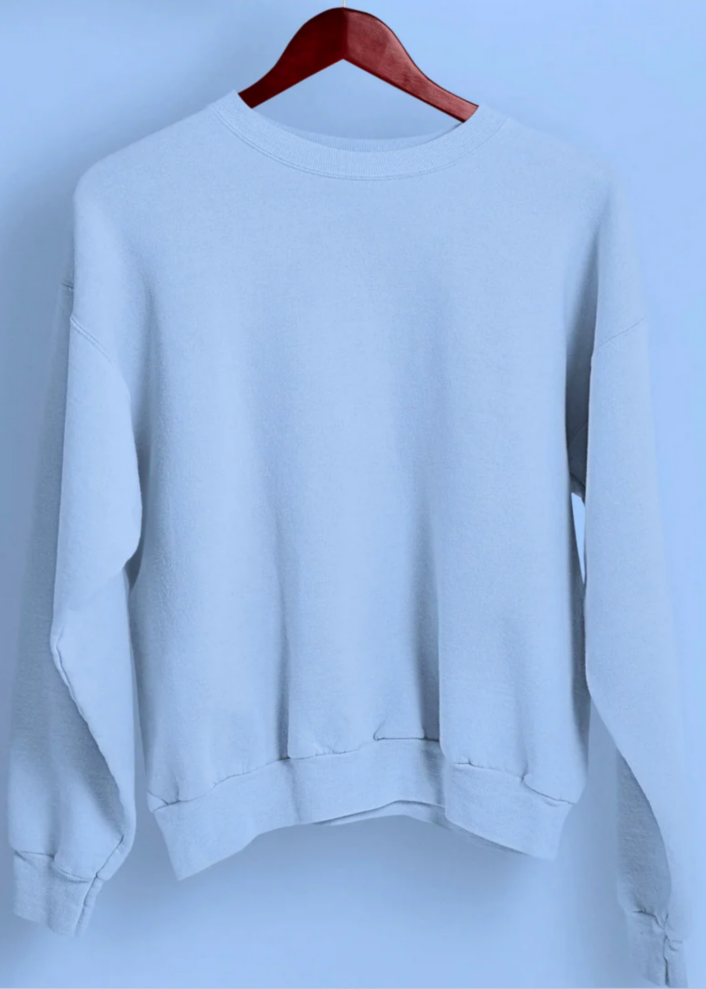 Drop Shoulder Sweatshirt - Cyan Blue