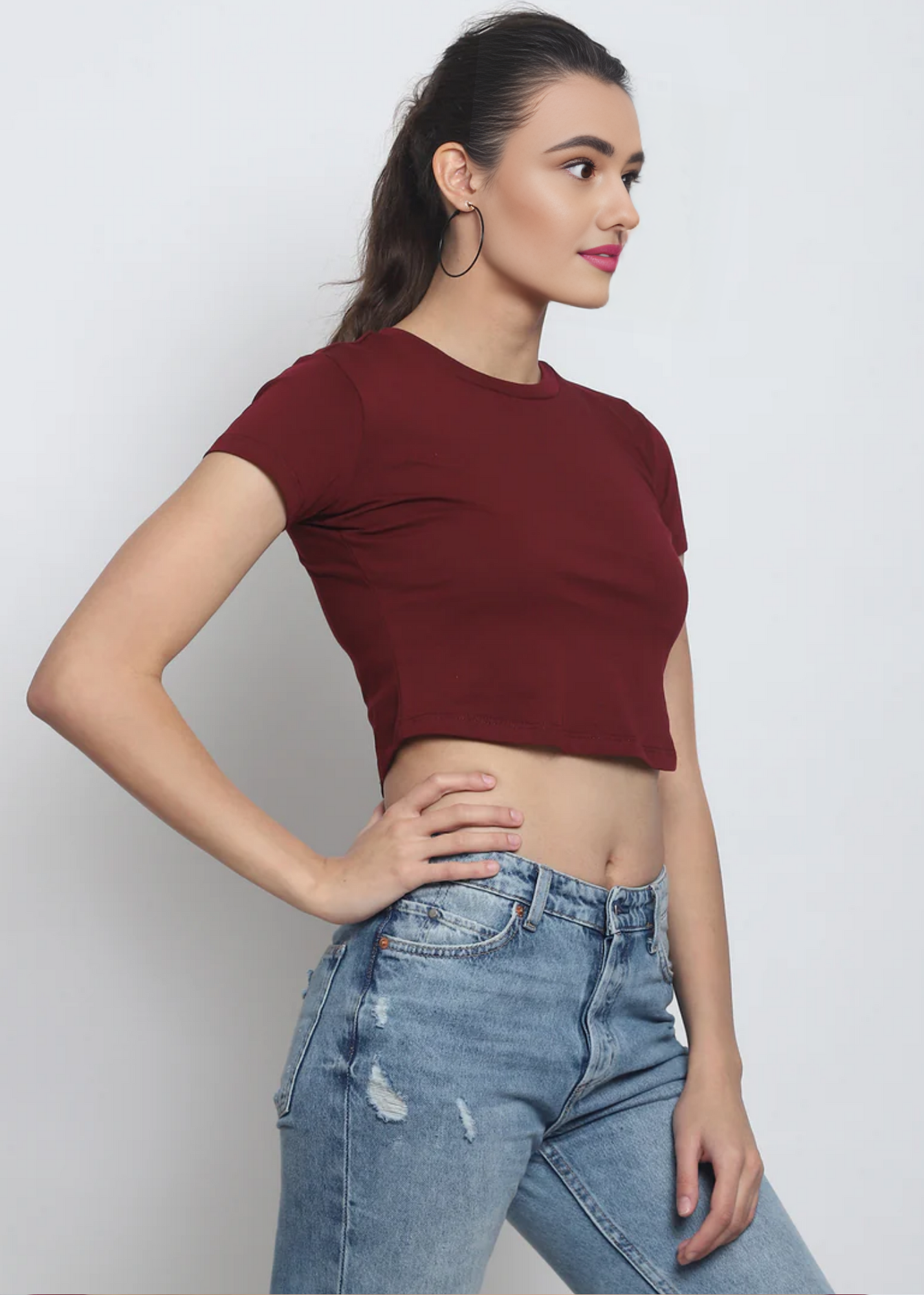 Crop Tops - Maroon