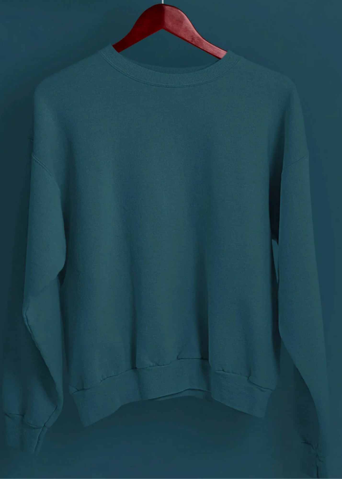 Drop Shoulder Sweatshirt - Teal Blue