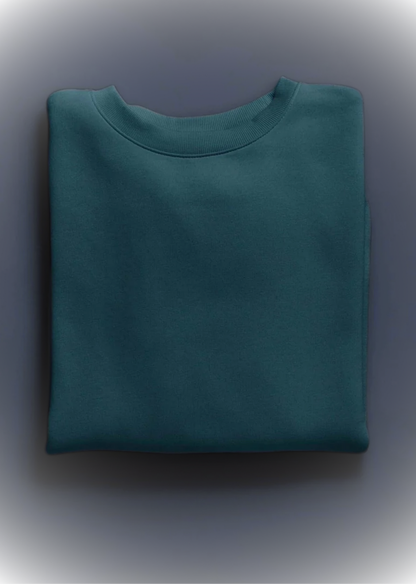 Drop Shoulder Sweatshirts - Teal Blue