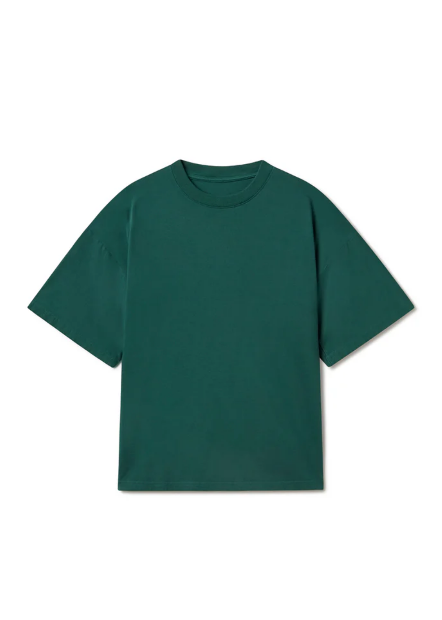 Drop Shoulders Tee - Pine Green