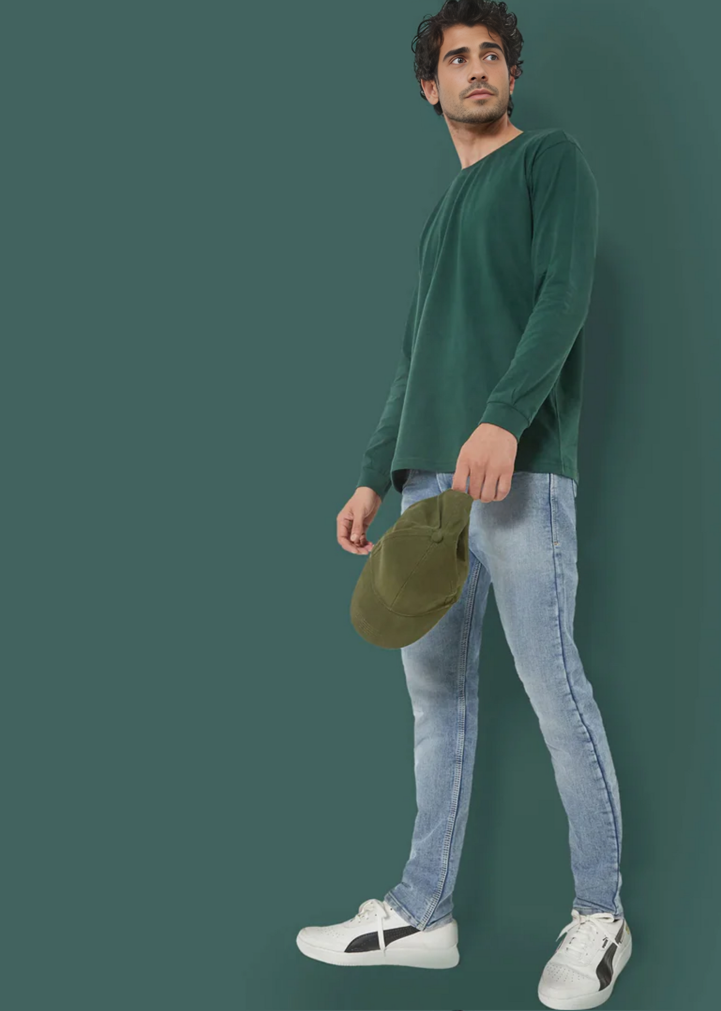 Crew Neck: Full Sleeves - Emerald Green