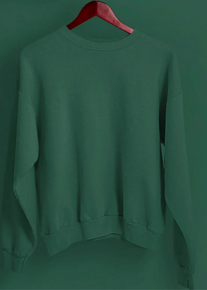 Drop Shoulder Sweatshirt - Emerald Green