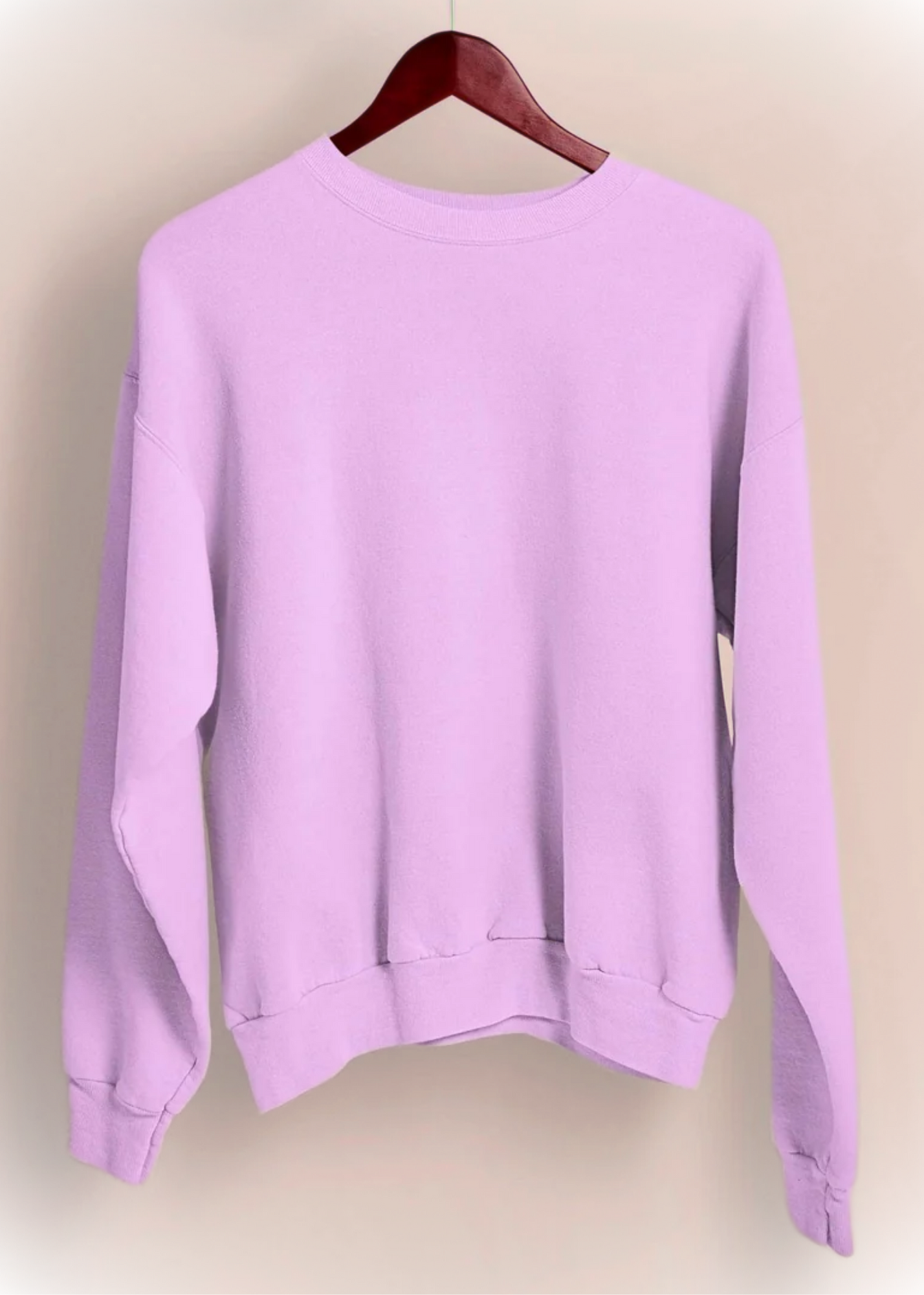 Drop Shoulder Sweatshirts - Mauve Purple