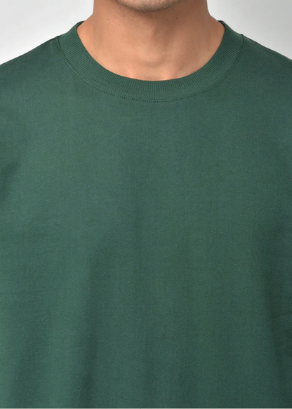 Drop Shoulder Sweatshirt - Emerald Green