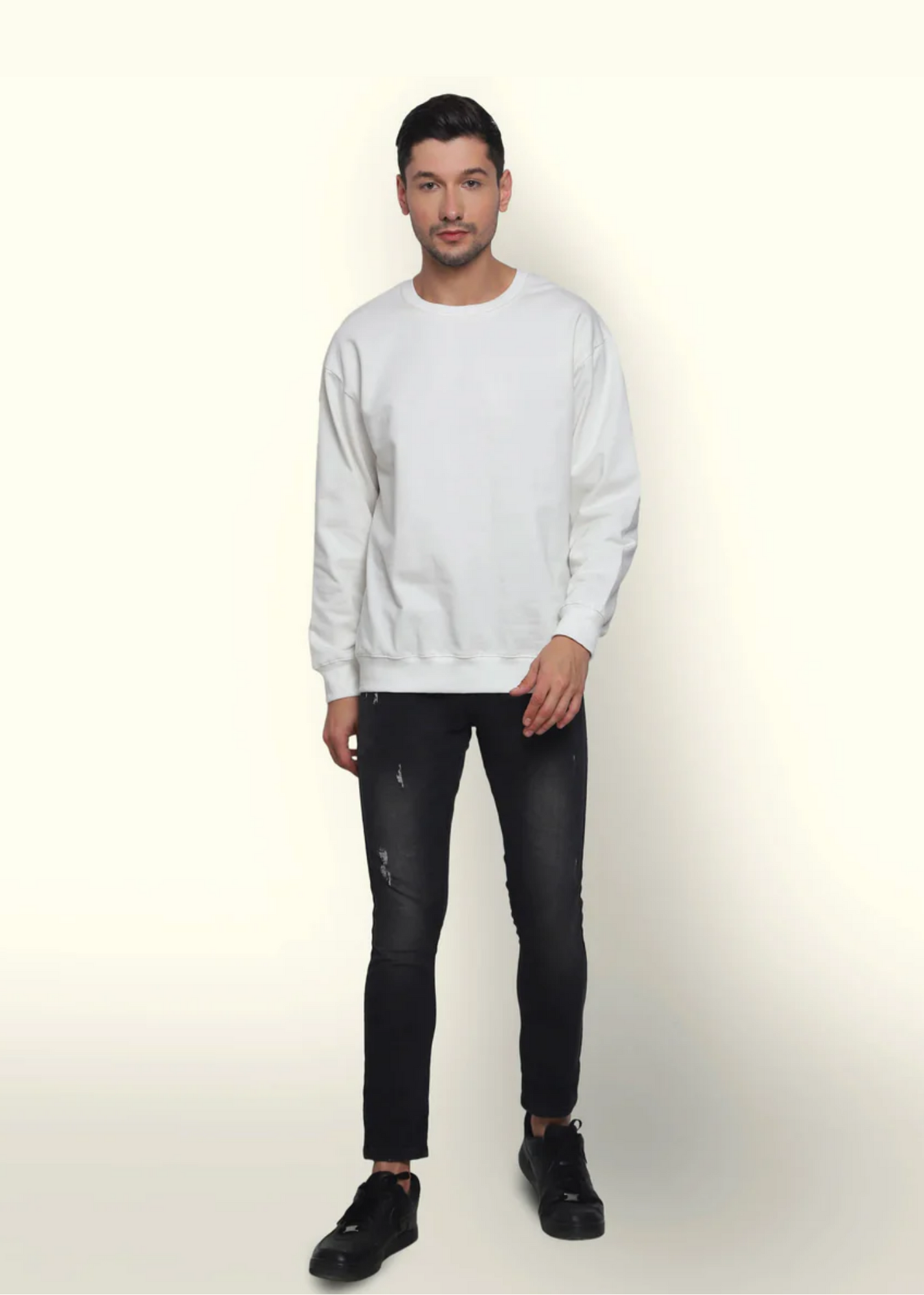 Drop Shoulder Sweatshirts -Tusk cream