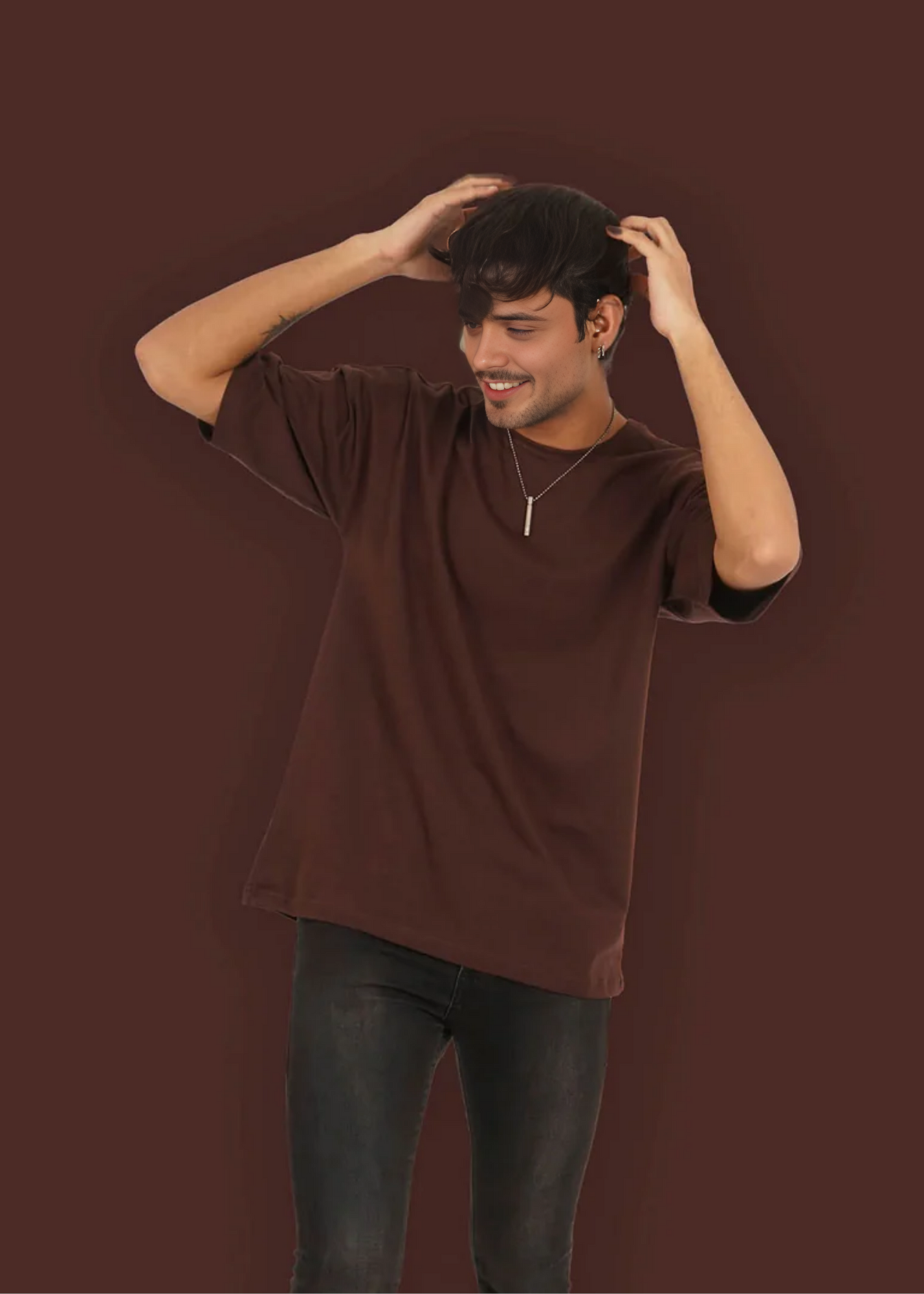 Dropshoulder Crewneck - Chocolate