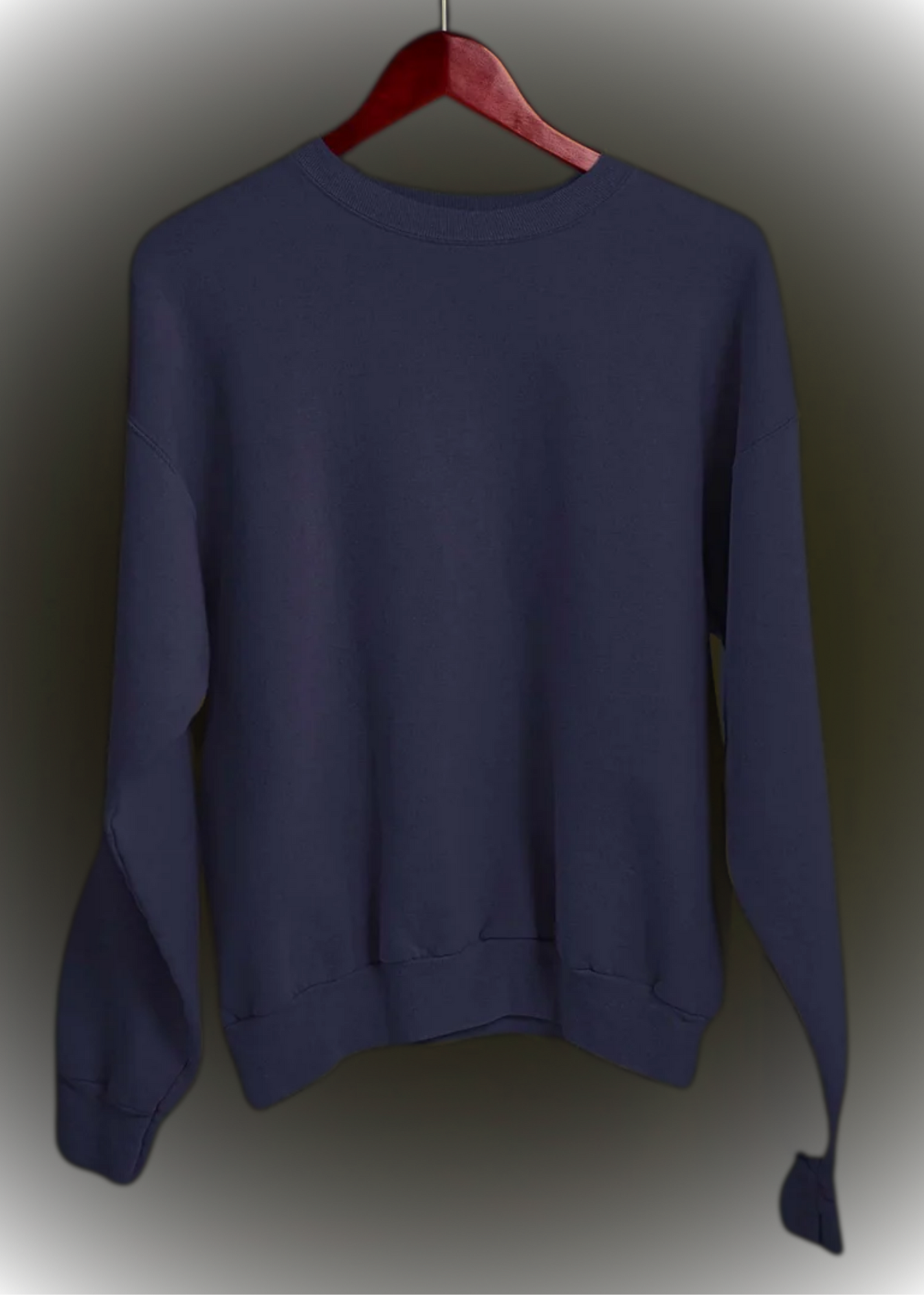 Drop Shoulder Sweatshirts - Navy Blue