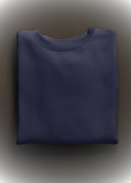 Drop Shoulder Sweatshirts - Navy Blue