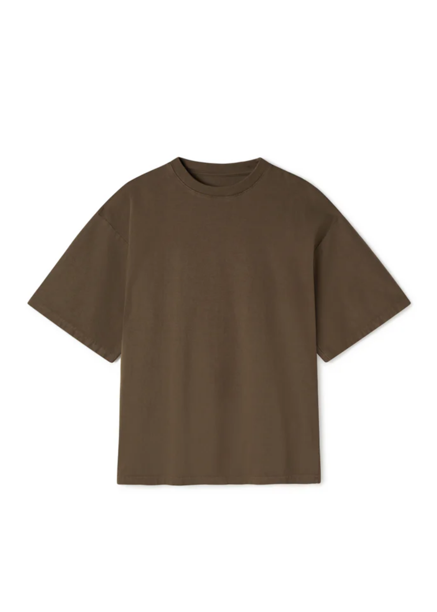 Drop Shoulders Tee - Walnut