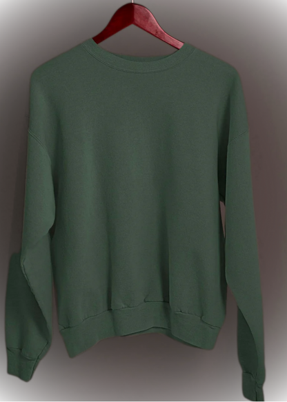 Drop Shoulder Sweatshirts - Military Green