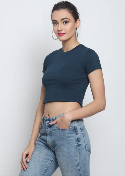 Crop Tops - Teal Blue