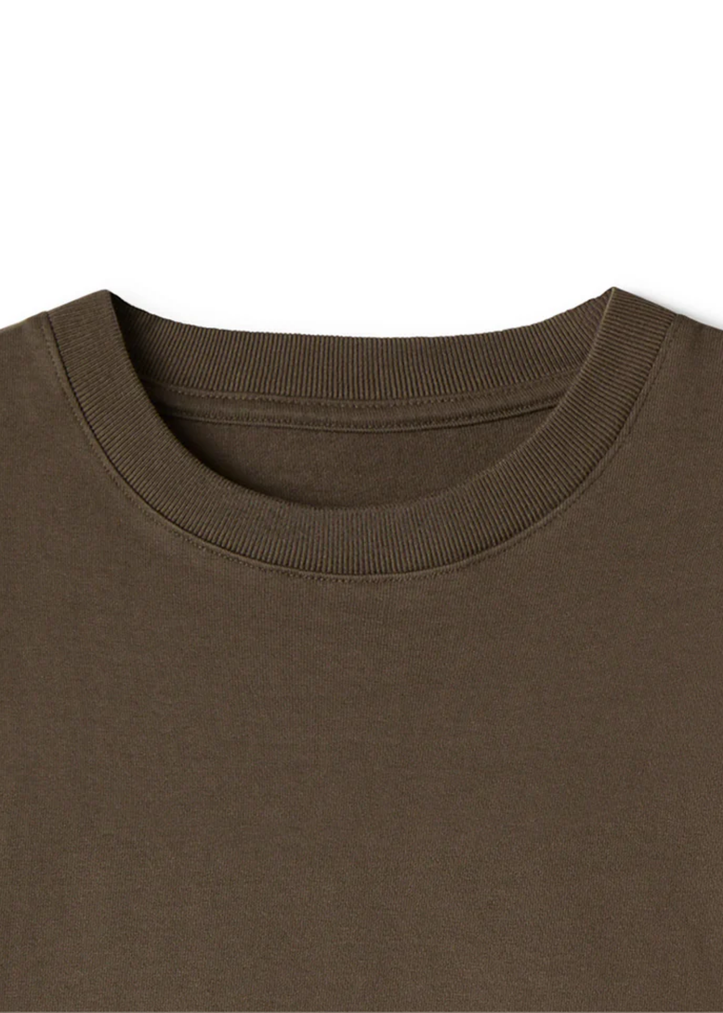 Drop Shoulders Tee - Walnut