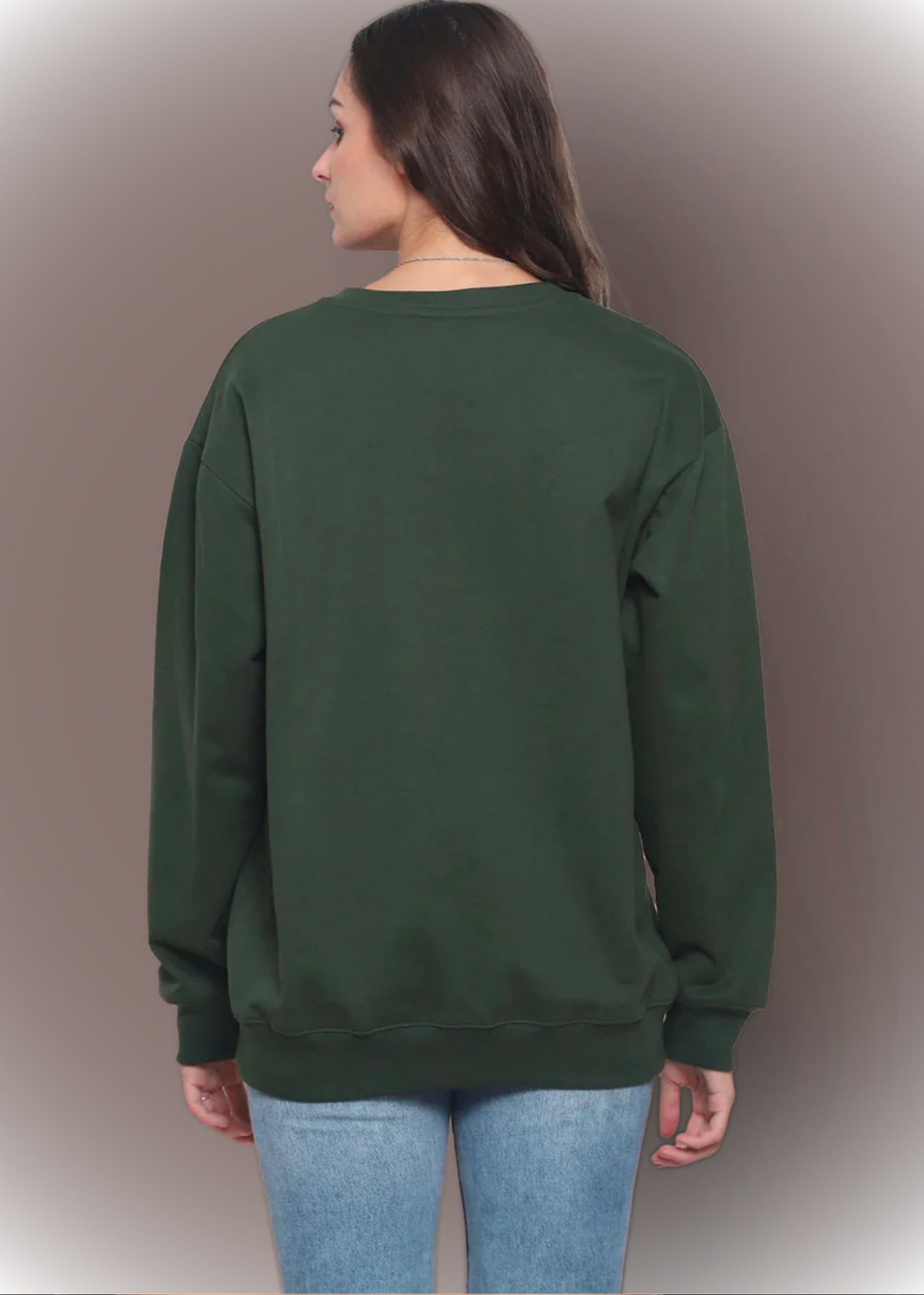 Drop Shoulder Sweatshirts - Military Green