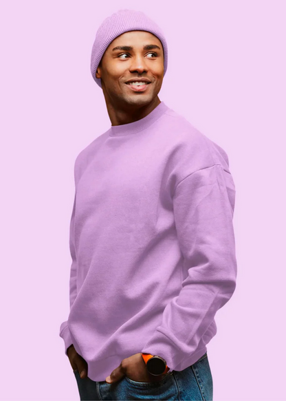 Drop Shoulder Sweatshirts - Indigo Purple