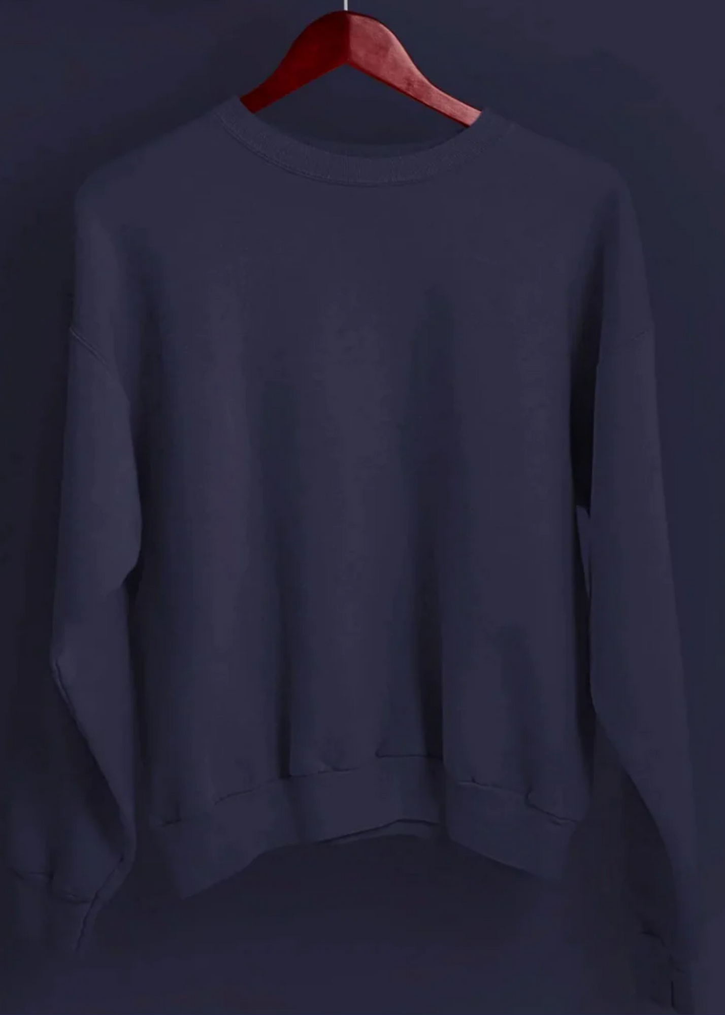 Drop Shoulder Sweatshirt - Navy Blue