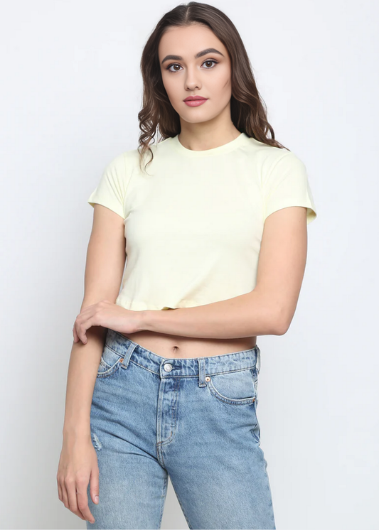 Crop Tops - Lemon Chiffon