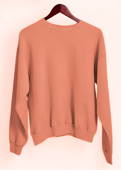 Drop Shoulder Sweatshirts - Orange