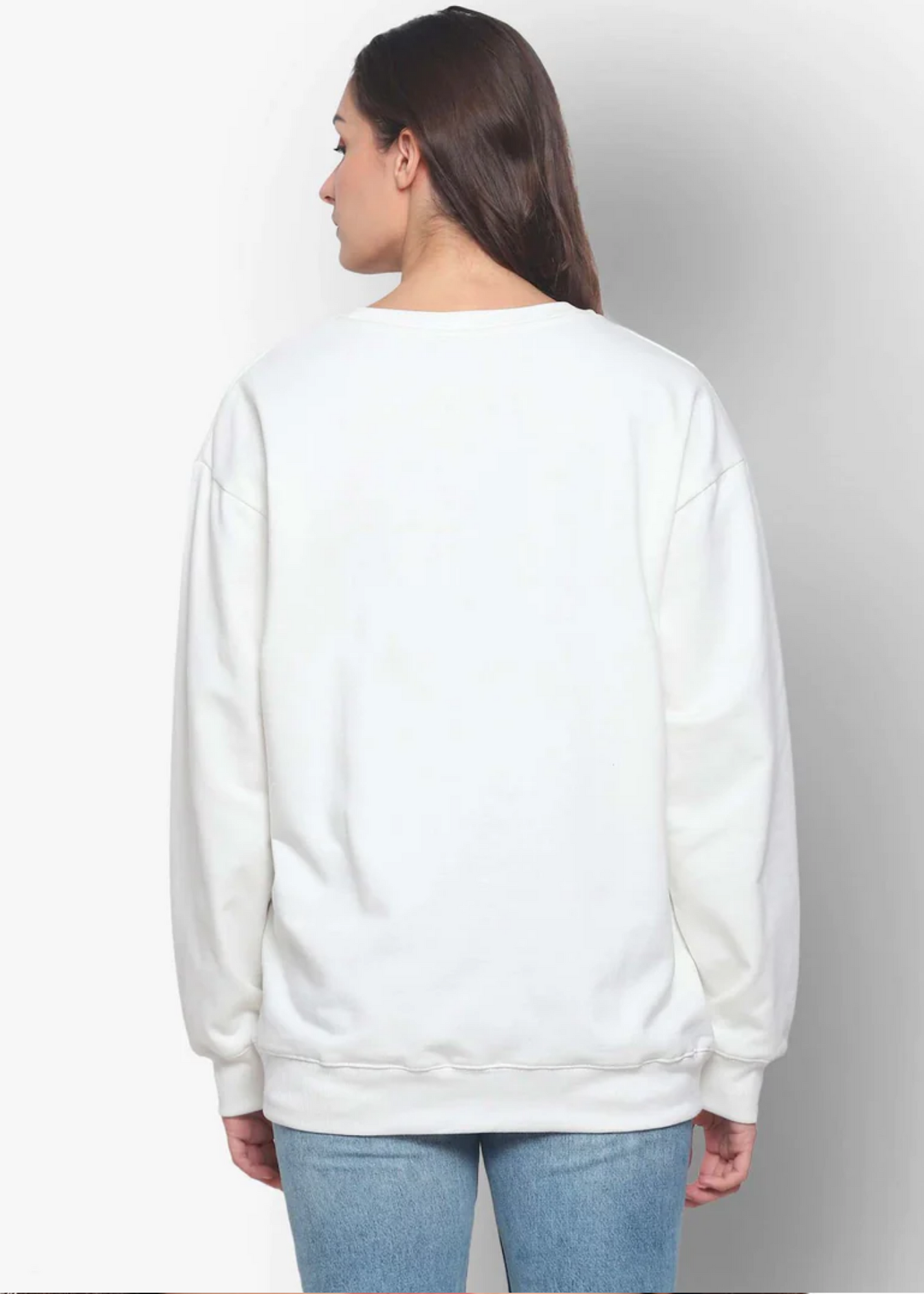 Drop Shoulder Sweatshirts - Ivory Cream