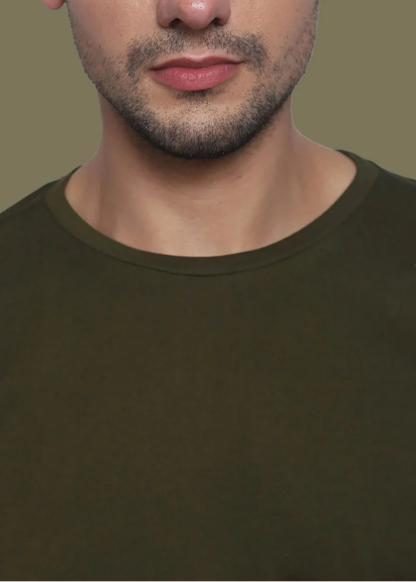 Crew Neck: Full Sleeves - Military Green