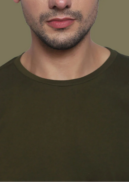 Crew Neck: Full Sleeves - Military Green