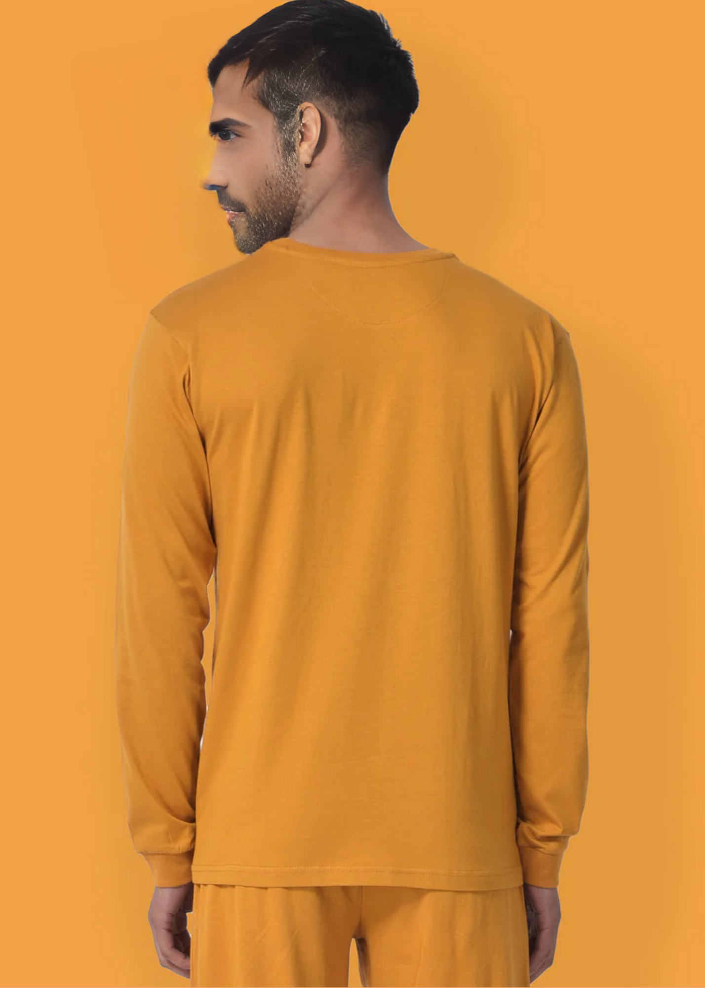 Crew Neck: Full Sleeves - Mustard