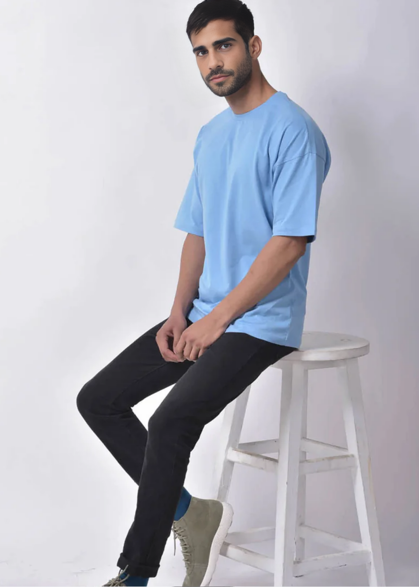 Dropshoulder Crewneck - Cyanblue