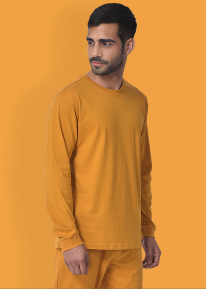 Crew Neck: Full Sleeves - Mustard