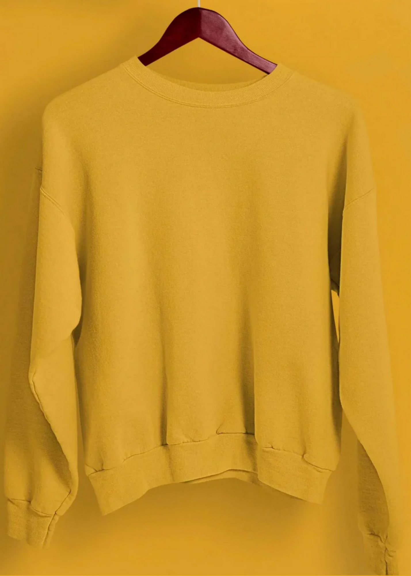 Drop Shoulder Sweatshirt - Mustard