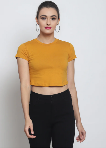 Crop Tops - Mustard