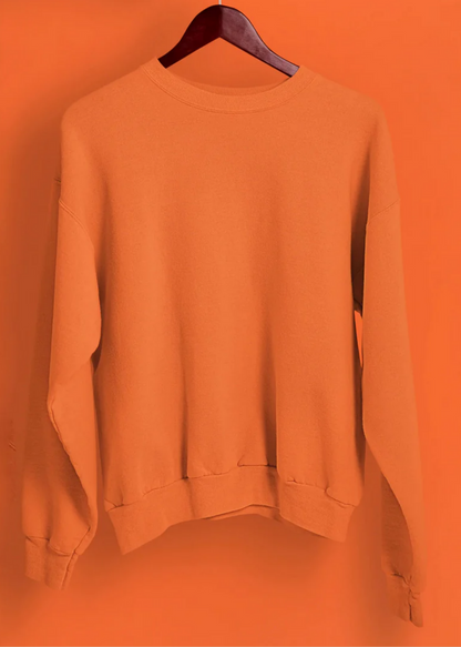 Drop Shoulder Sweatshirt - Orange